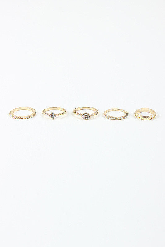 Bold Rhinestones Multi Ring