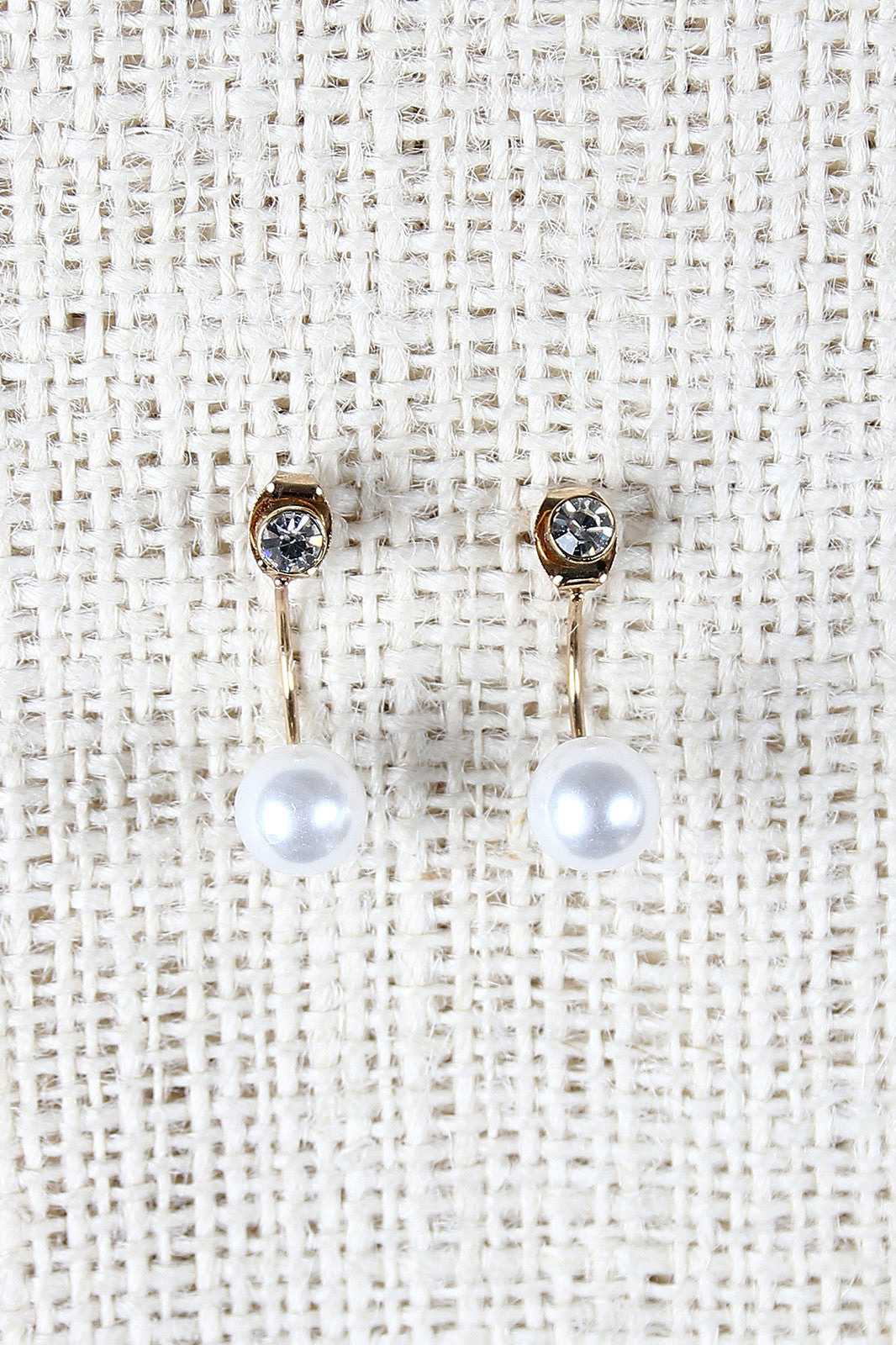 Mini Post And Pearl Jacket Earrings