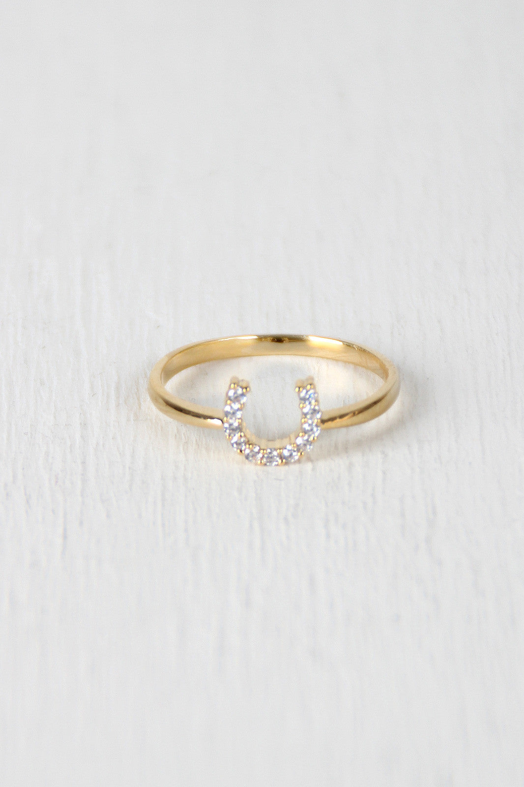 Horseshoe Rhinestones Ring