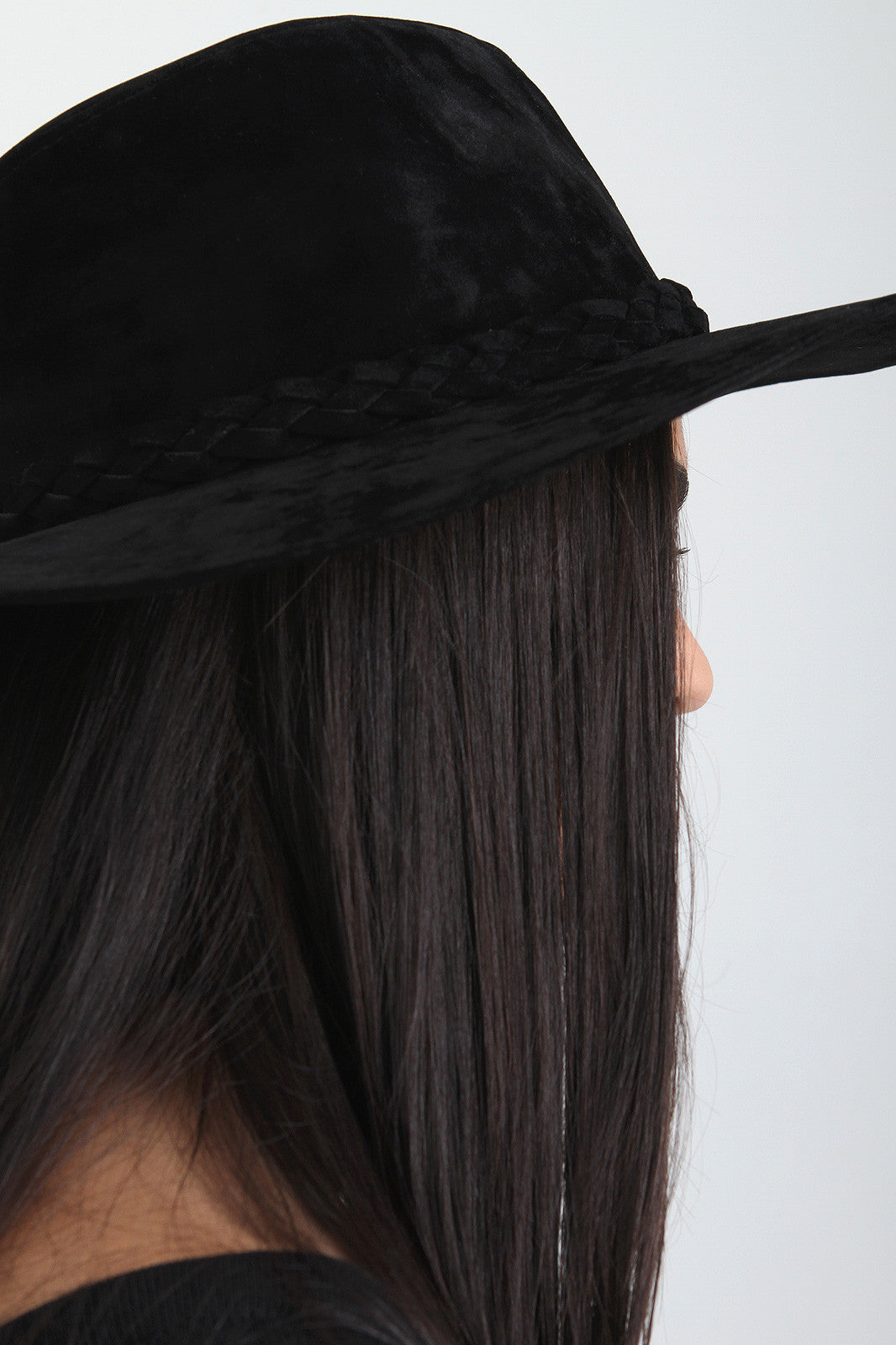 Suede Safari Fedora Wide Brim Hat