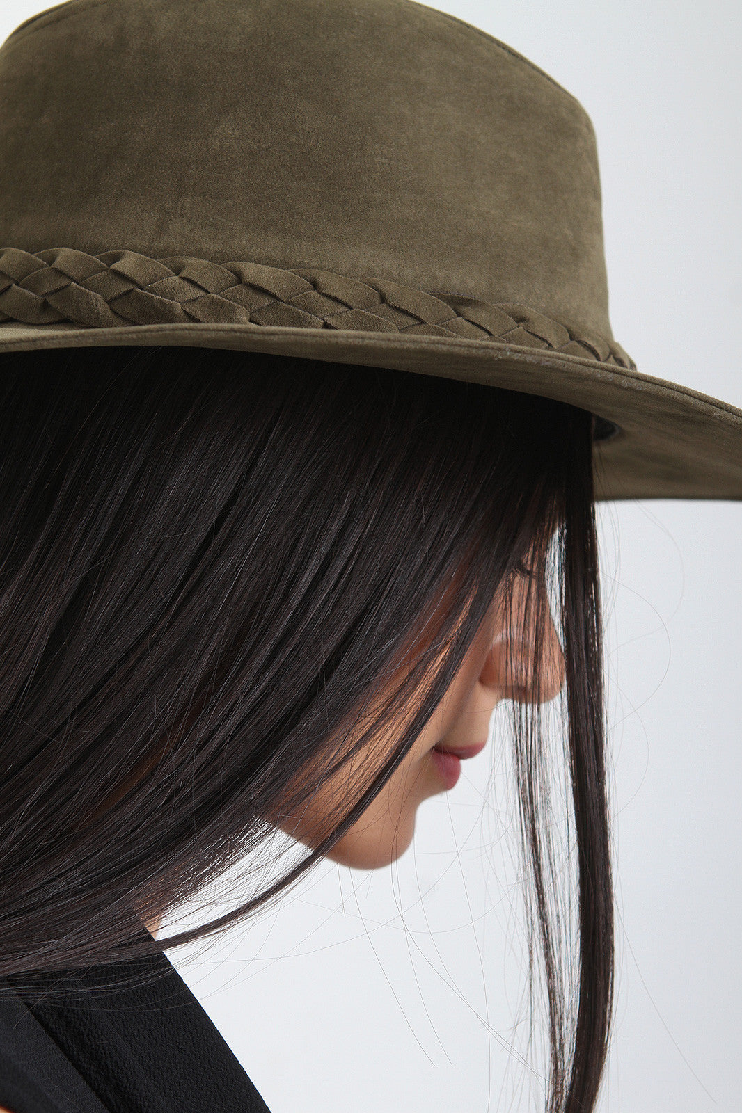 Suede Safari Fedora Wide Brim Hat