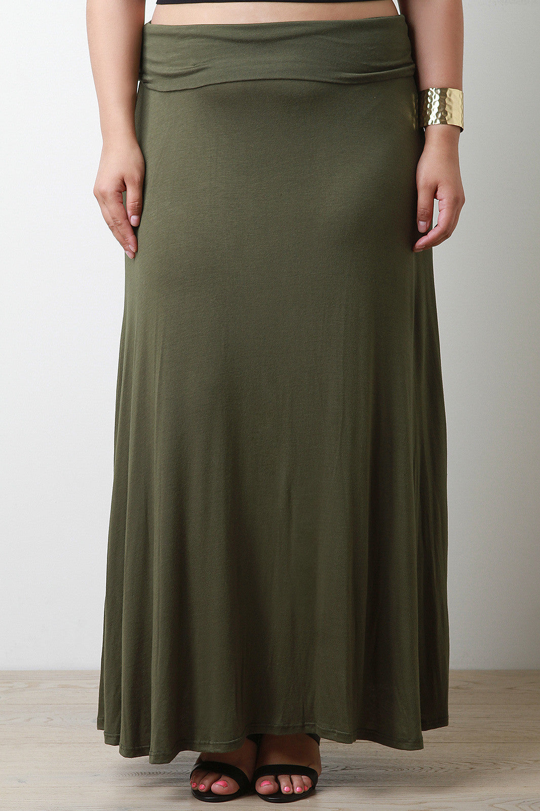 Jersey Knit Maxi Skirt
