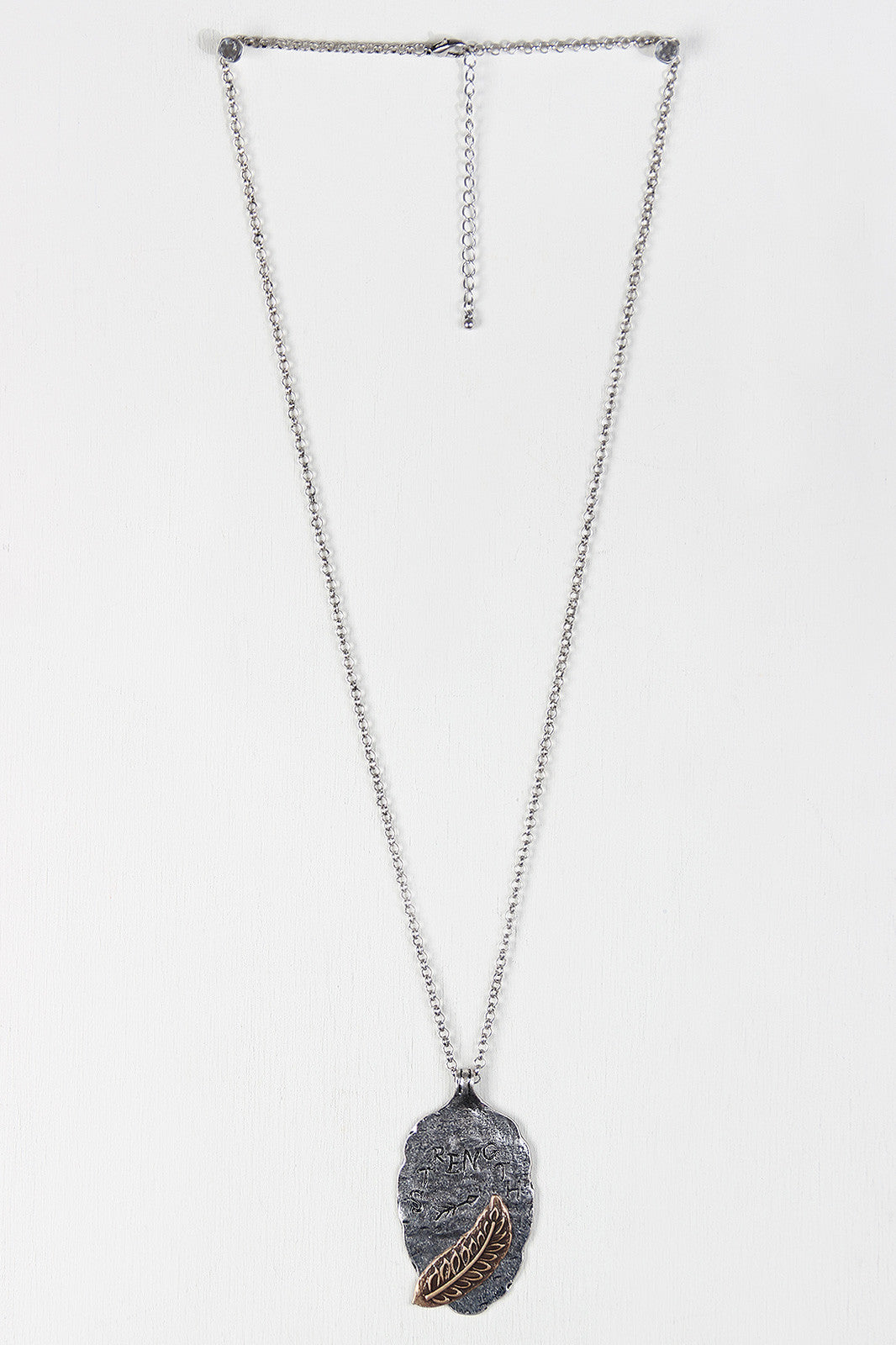 Strength Arrowhead Pendant Necklace Set