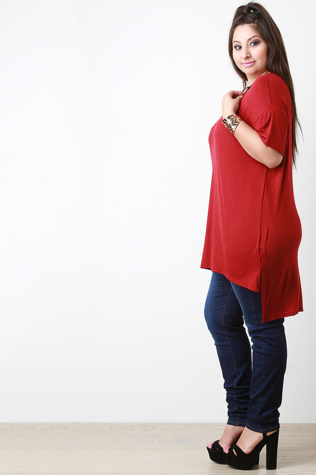 T-Strap High-Low Tee Dress
