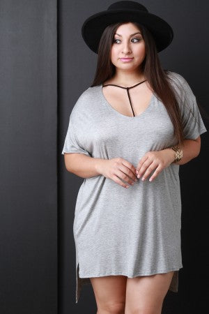 T-Strap High-Low Tee Dress
