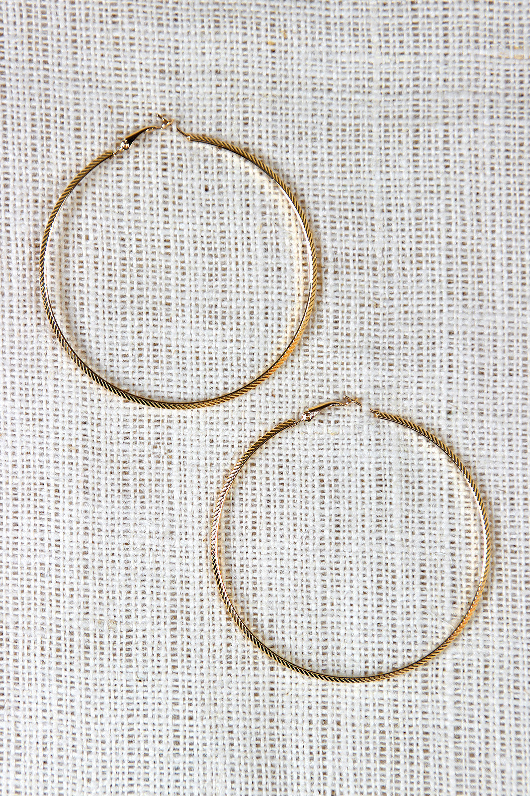 Chevron Texture Hoop Earrings