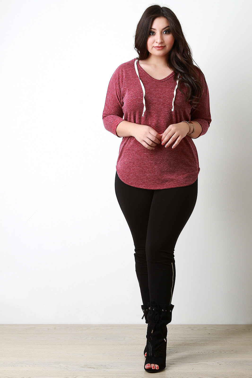 Casual Hooded Dolman Sleeve Sweater