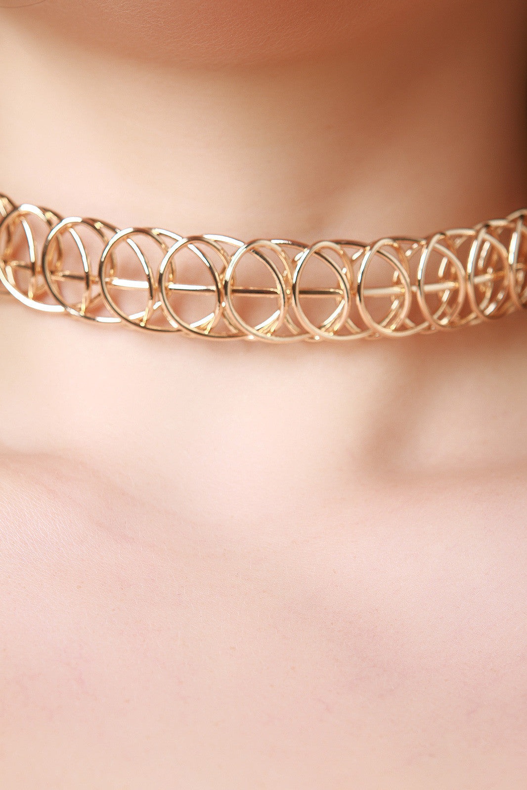 Wire Scribbles Choker Necklace Set