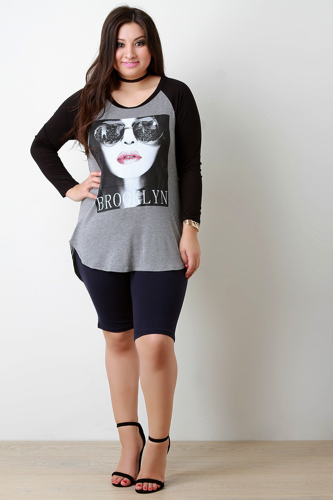 Brooklyn Girl Long Sleeve Baseball Tee