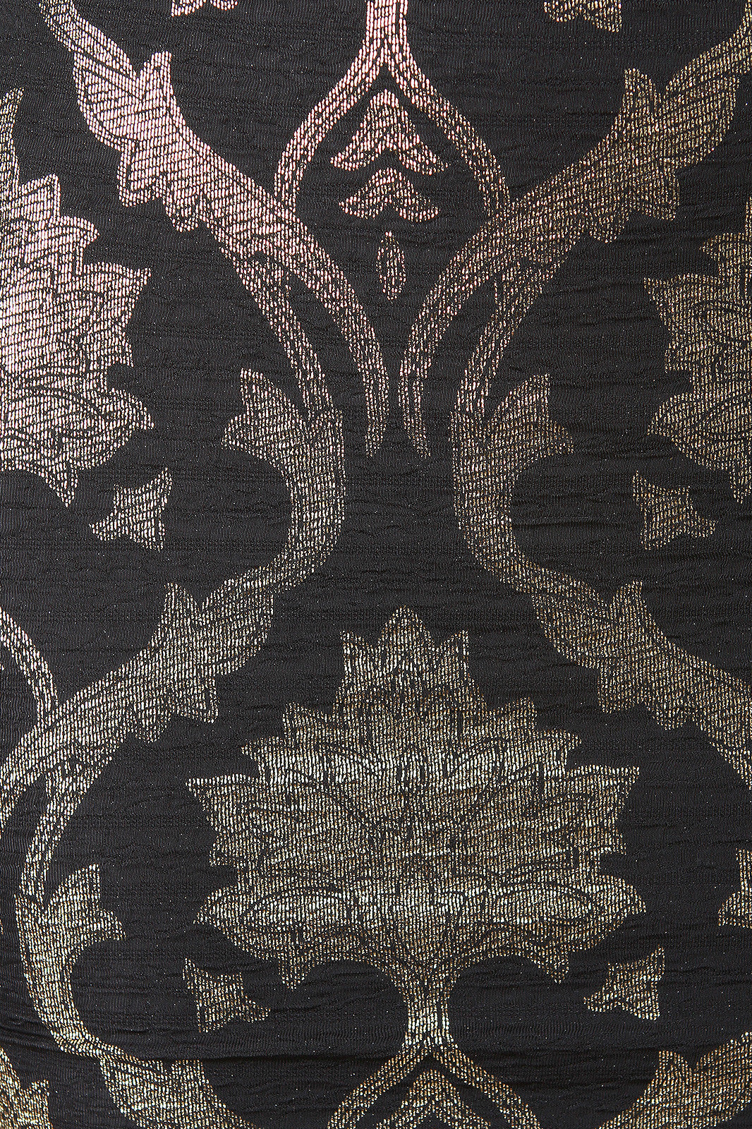 Baroque Metallic Pencil Midi Skirt