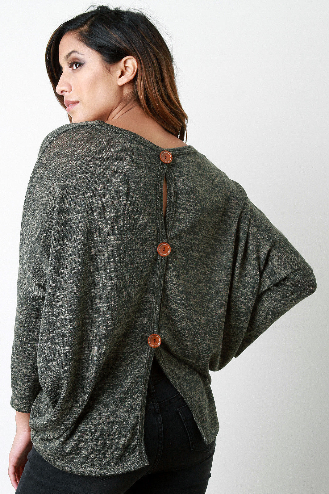 Button Me Up The Back Sweater