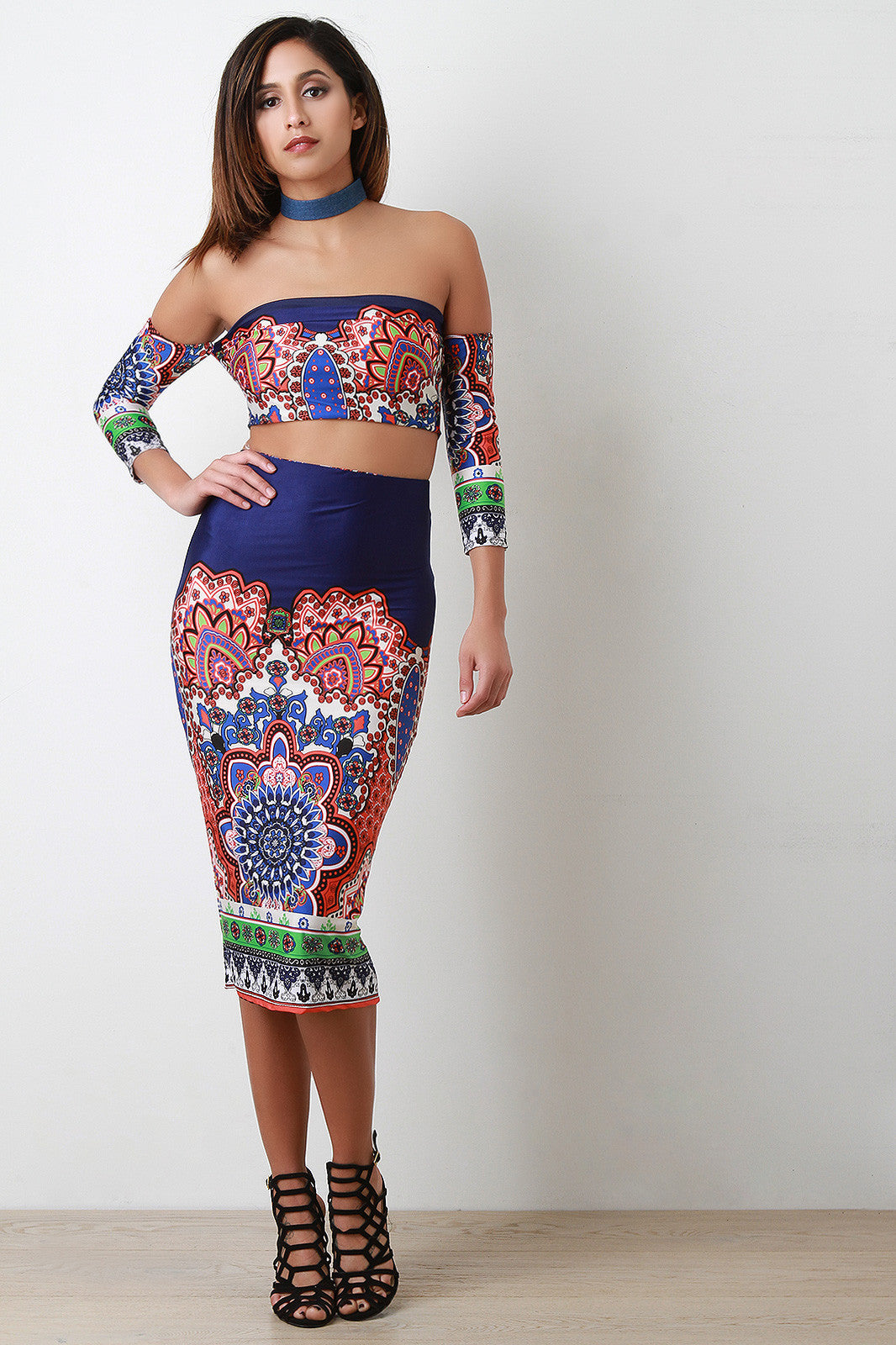 Bohemian Bardot Crop Top