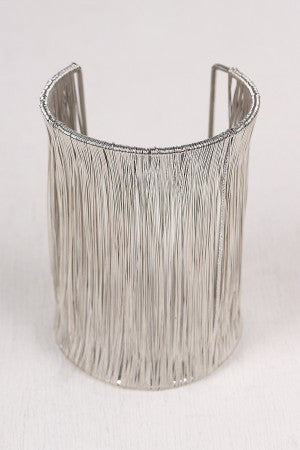 Wire Wrapped Wide Cuff