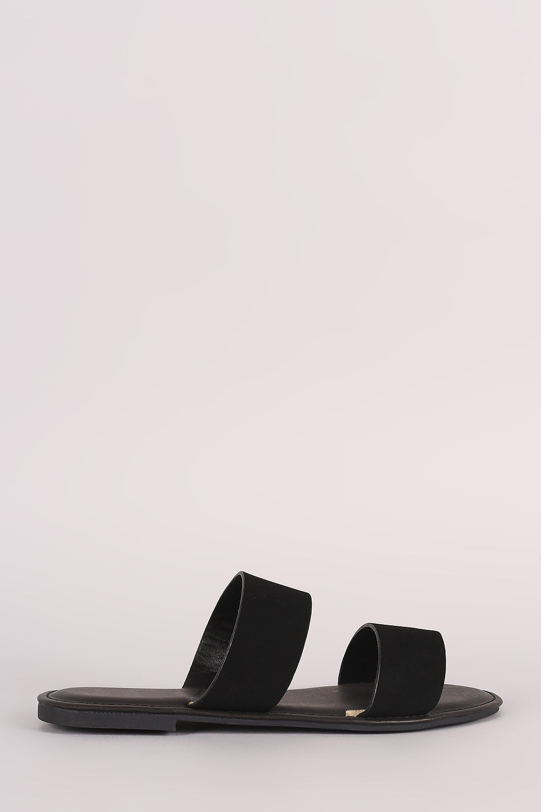 Bamboo Nubuck Double Band Slide Sandal