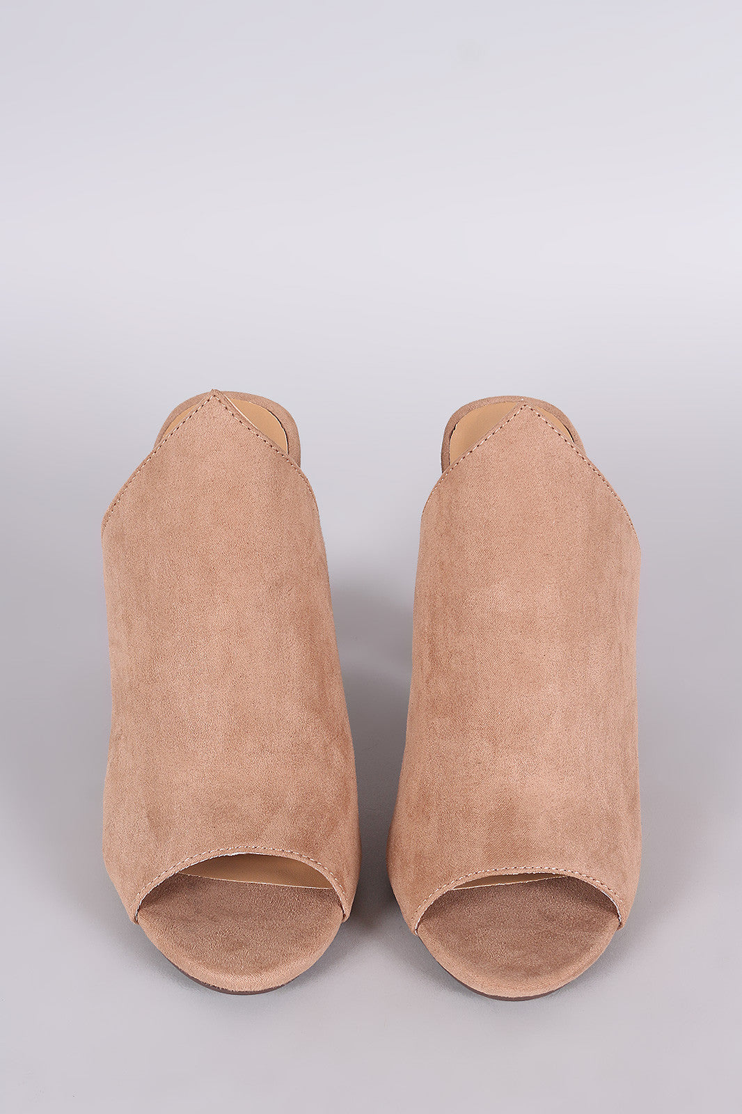 Bamboo Suede Chunky Mule Heel