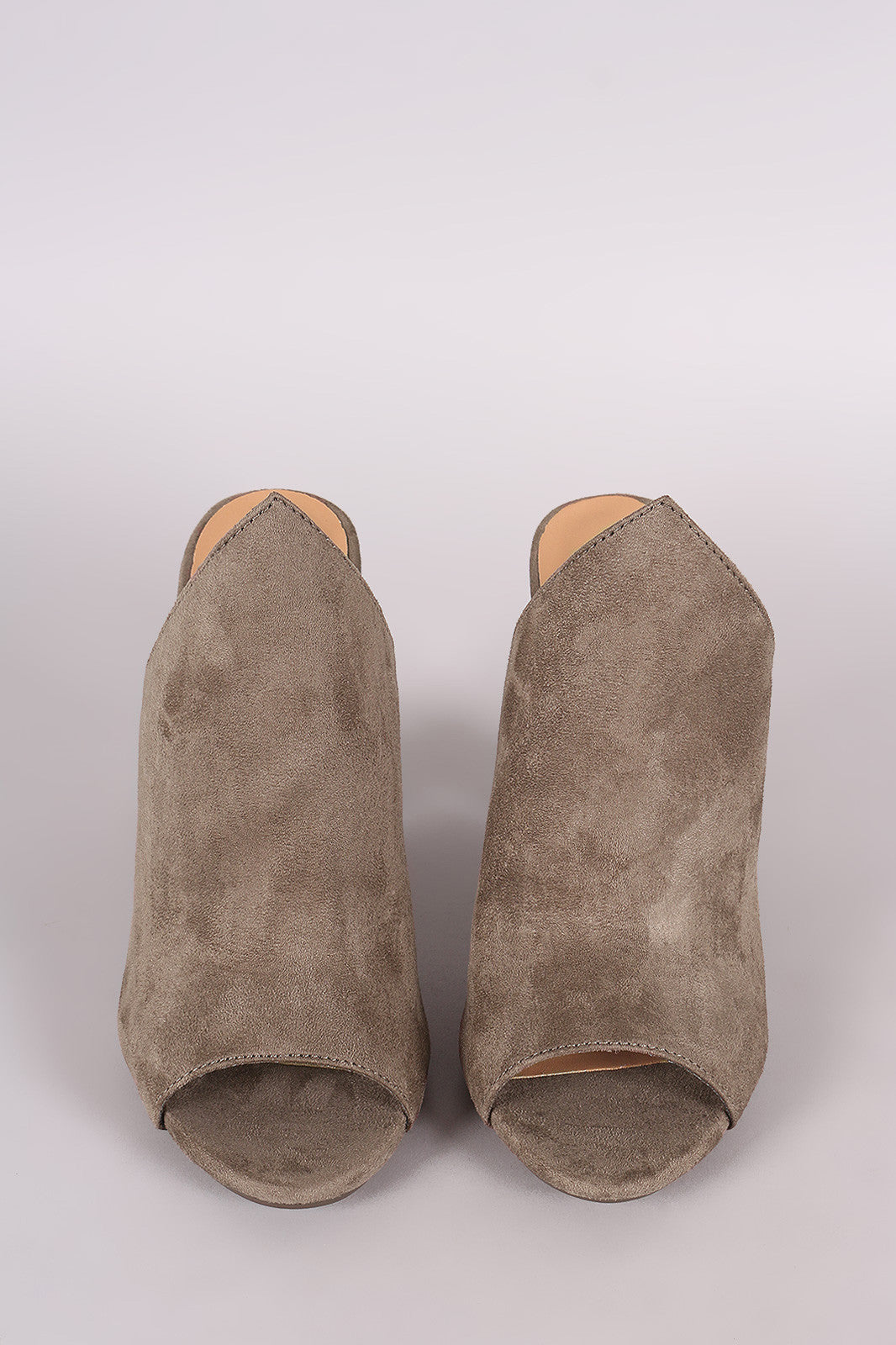 Bamboo Suede Chunky Mule Heel