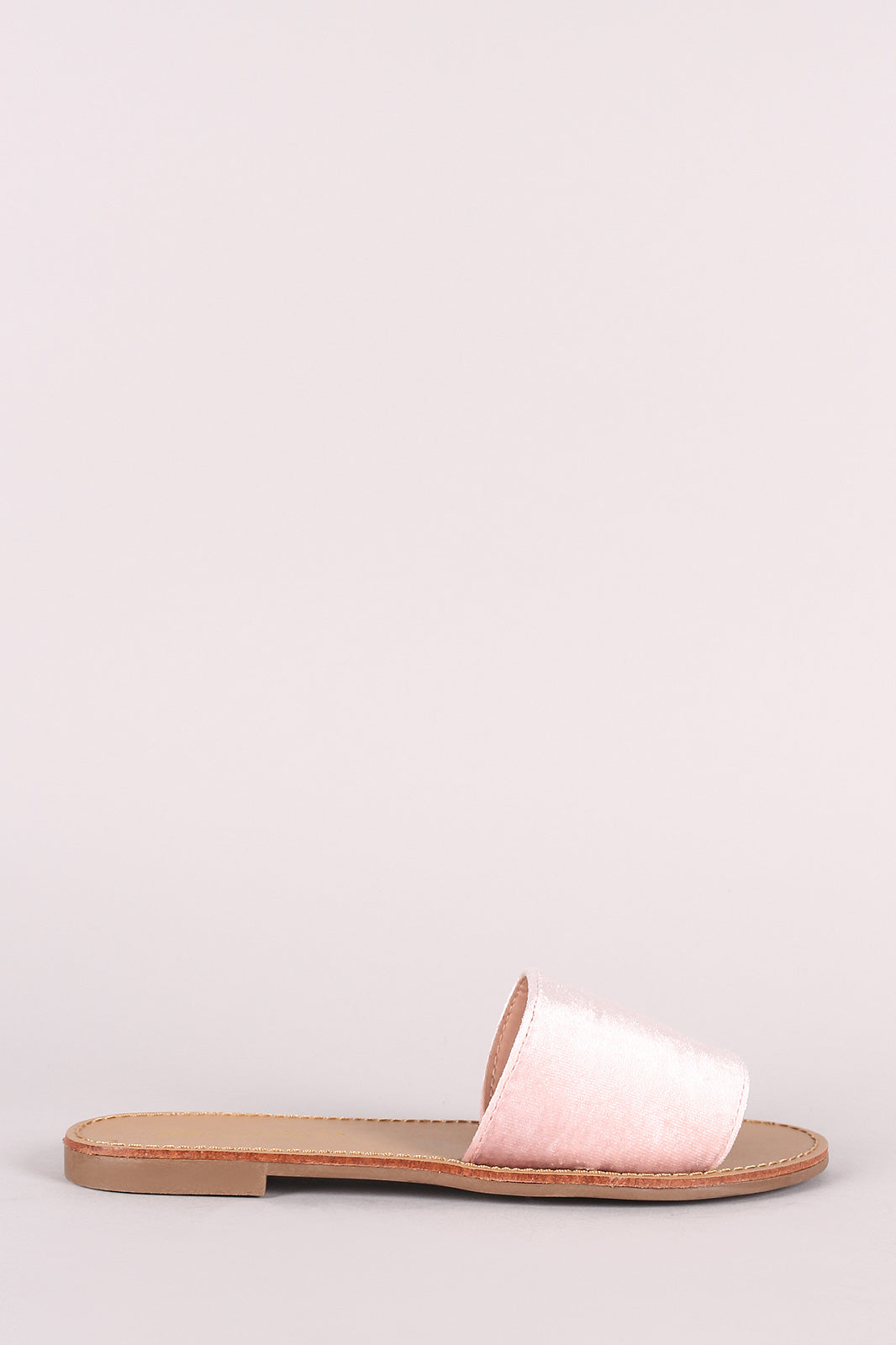 Breckelle Soft Velvet Wide Band Slide Sandal