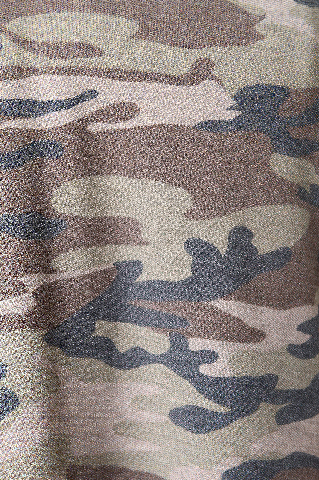 Camouflage Dolman High-Low Top