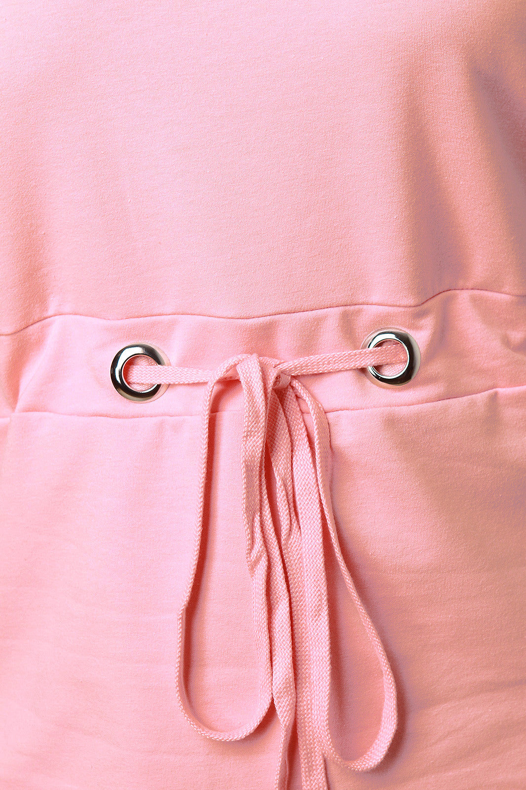 Boat Neck Grommet Embellished Midi Dress