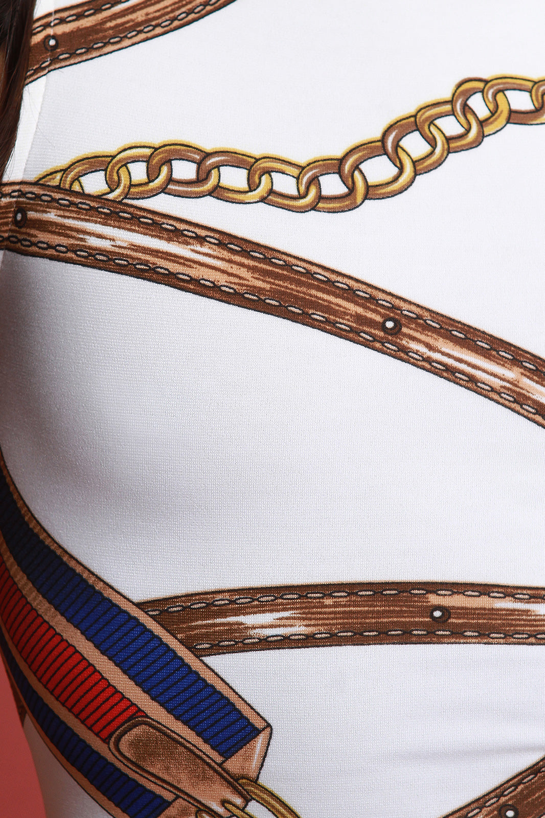 Chain Print Sleeveless Midi Dress