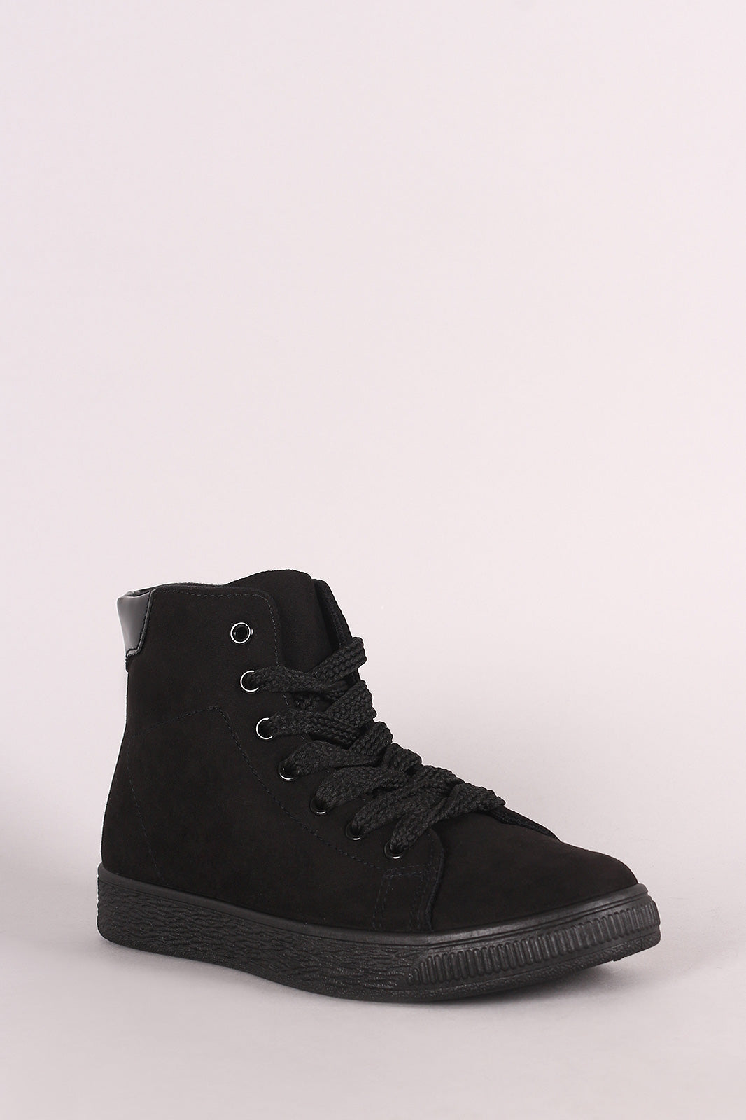 Bamboo Suede Lace-Up High Top Sneaker