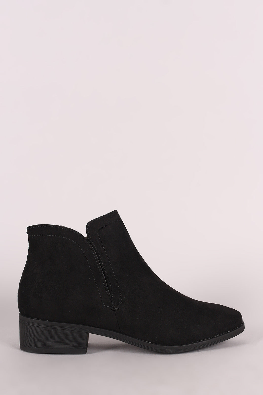 Bamboo Suede Side Slit Booties
