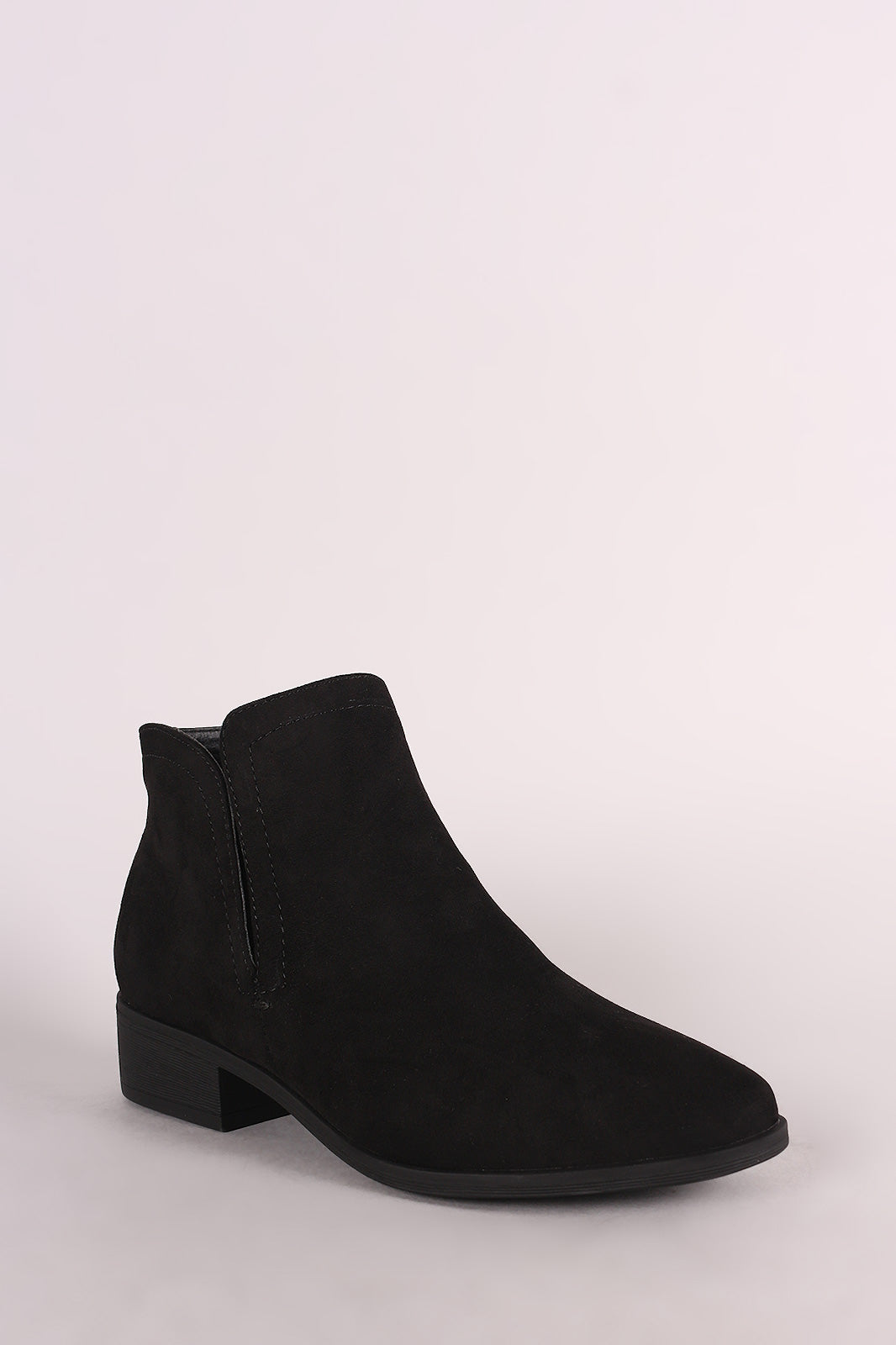 Bamboo Suede Side Slit Booties
