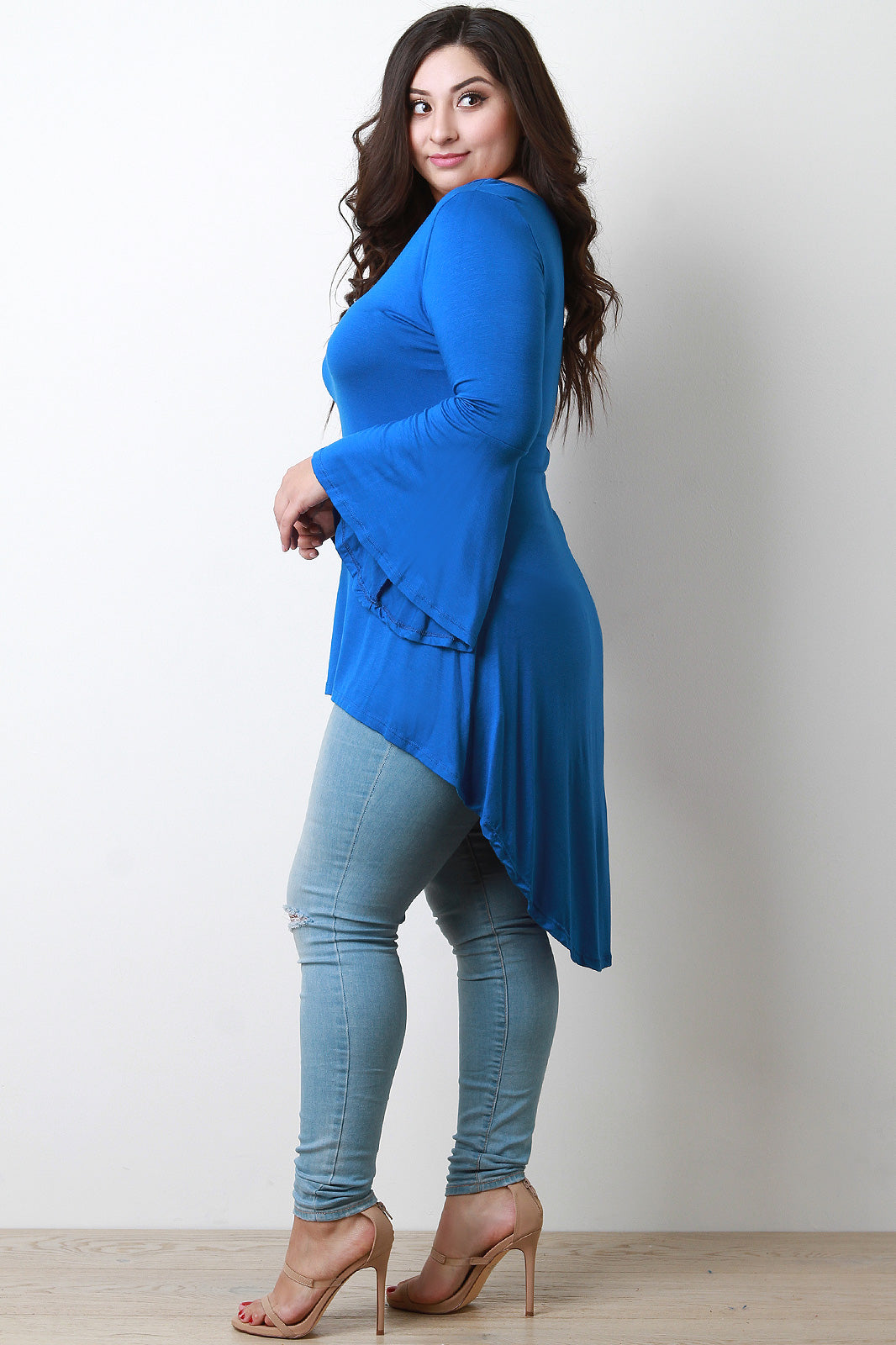 Bell Sleeve High Low Top