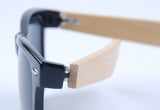 Unisex Vintage Retro Wayfarer Bamboo Classic Sunglasses w/wo Case