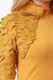 Leatherette and Mesh Detail Dress