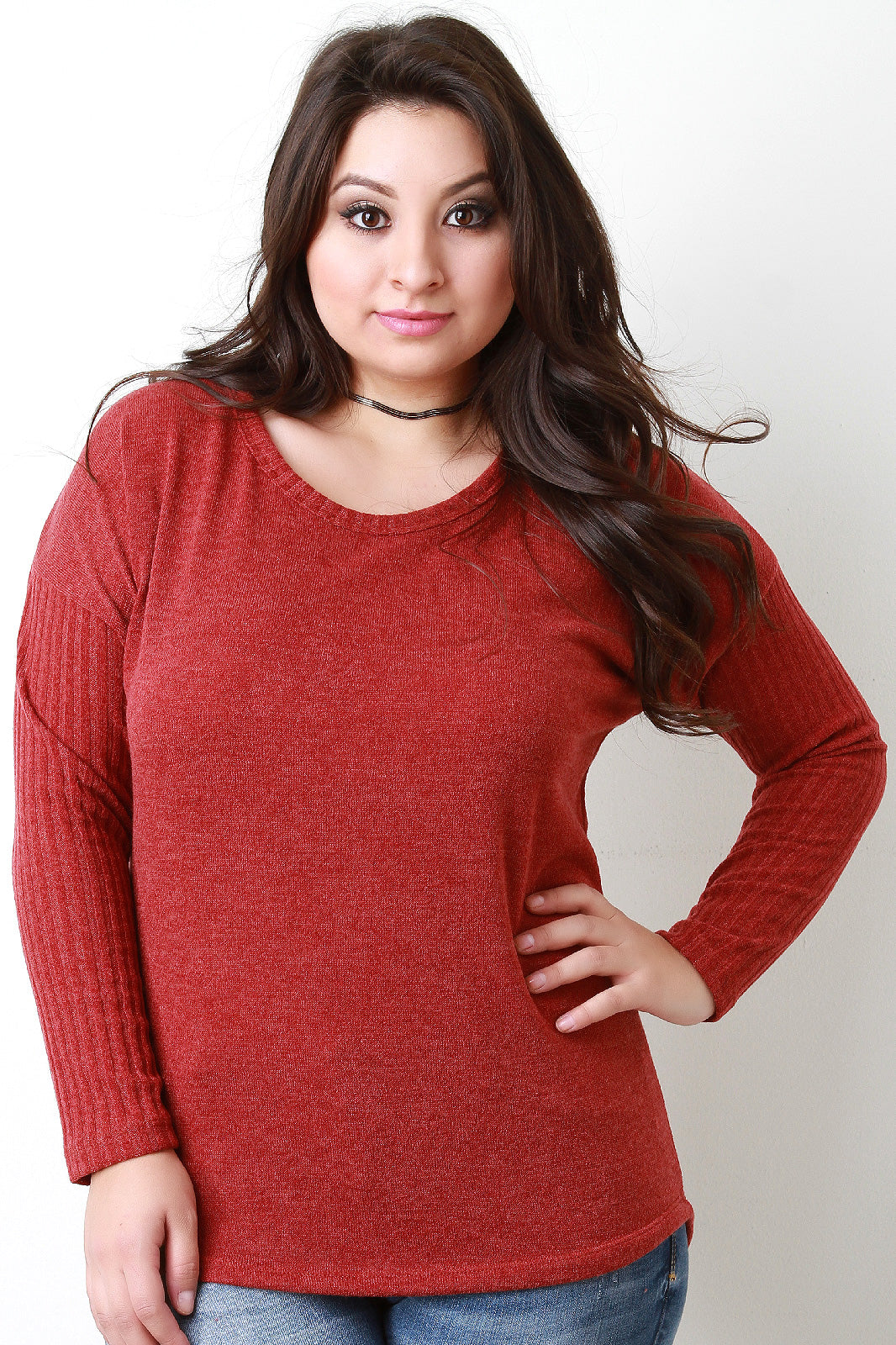 Button Back Sweater Top