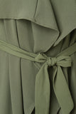 Crepe Ruffle Longline Cardigan