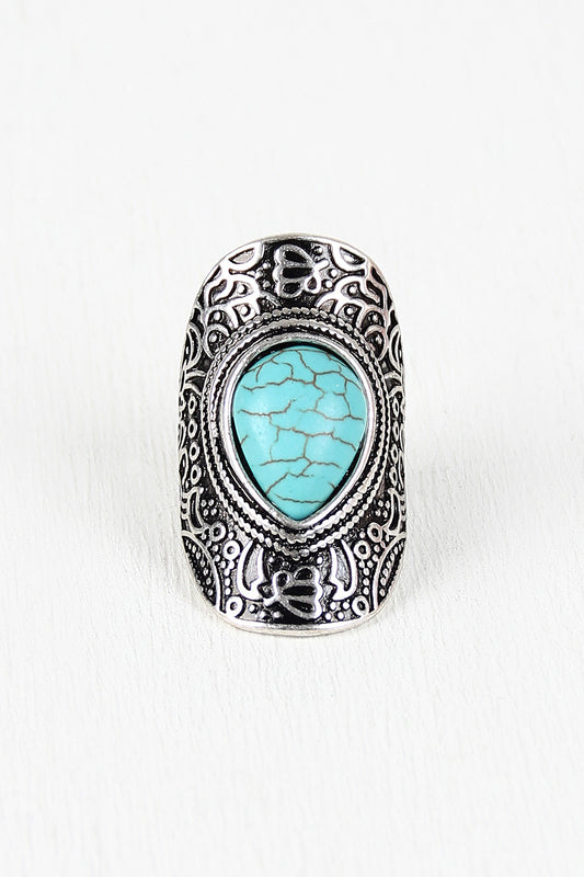 Turquoise Drop Armor Ring