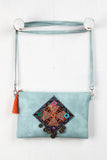 Embroidered Coins Convertible Crossbody Clutch