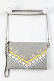 Stitched Convertible Crossbody Clutch