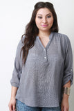 Double Button Placket Top