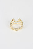 Stacked Multi Band Cube Ring