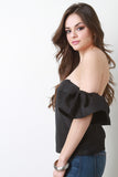 Strapless Bell Sleeve Tube Top