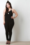 Jersey Knit Spaghetti Strap Body Jumpsuit