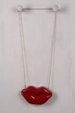 Metallic Lips Clutch Bag