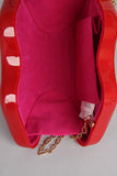 Metallic Lips Clutch Bag