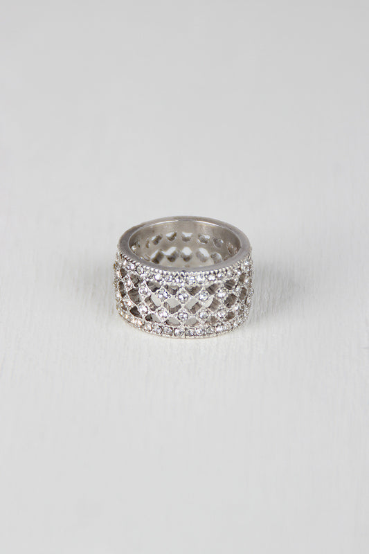 Rhinestone Cutout Rings