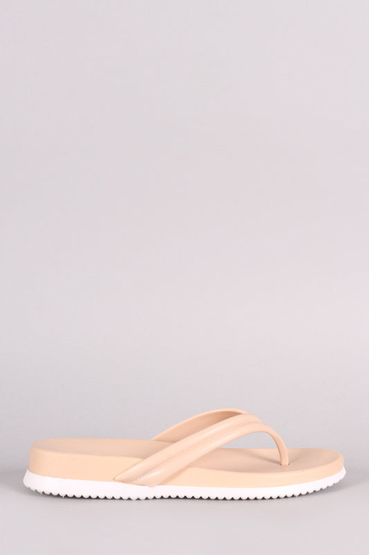 Simple T-Strap Thong Jelly Sandal