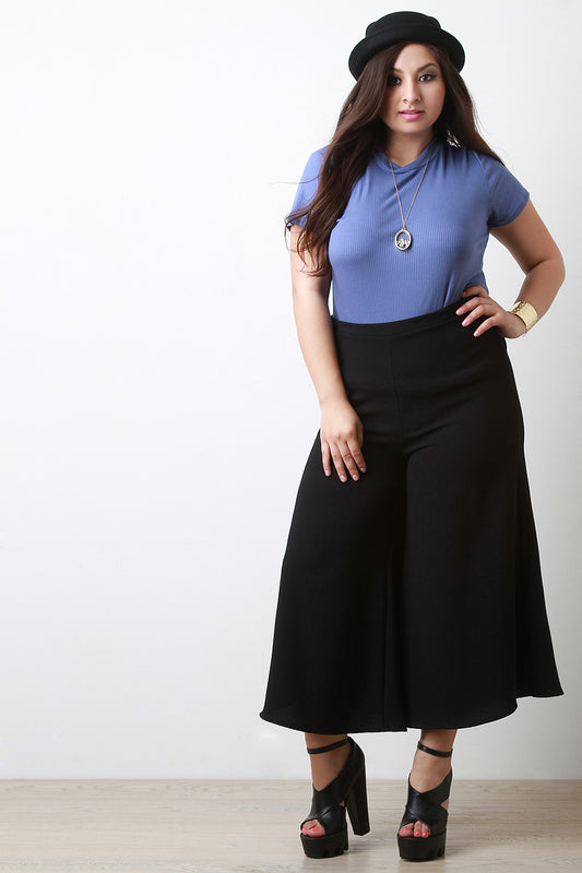 Wide Leg Palazzo Capri Pants