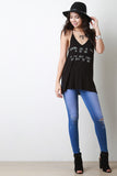 Everything Will Be Ok Sleeveless V Neck Top