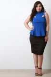 Cut Out Mock Neck Structured Top