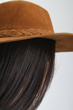 Suede Safari Fedora Wide Brim Hat