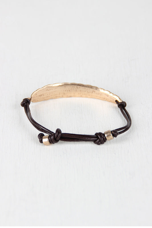 Light As A Feather Leather Pull String Bracelet