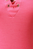 Mock Neck Lace-Up Sleeveless Bodycon Dress
