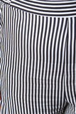 High Waisted Stripe Wide Leg Crop Pants